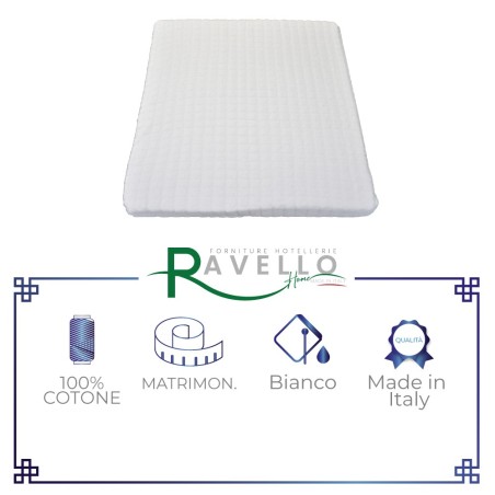 Coprimaterasso in spugna velour con angoli Ravello Home