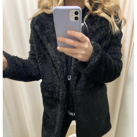 Cappotto teddy nero