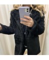 Cappotto teddy nero