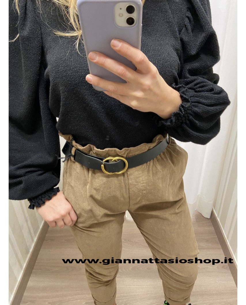 Pantalone velluto slouchy