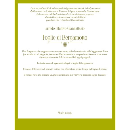 Bergamotto - Profumatore ambiente - Made Italy