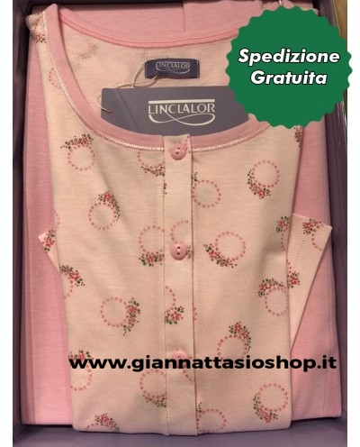 Pigiama aperto avanti 100% cotone Linclalor