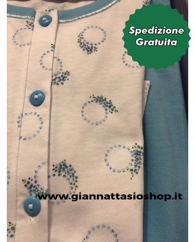 Pigiama aperto avanti 100% cotone Linclalor