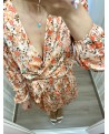 Vestito stampa floreale arancio