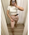Pantalone vita  alta con fibia