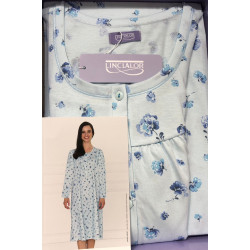 Camicia da notte manica lunga in cotone 100% Linclalor