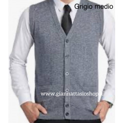 Gilet con bottoni misto...