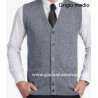 Gilet con bottoni misto lana merinos made in italy