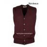 Gilet con bottoni misto lana merinos made in italy