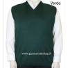 Gilet scollo a V misto lana merinos made in italy