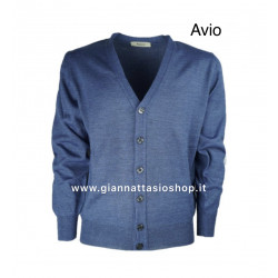 Cardigan con bottoni uomo misto lana Merinos made in italy