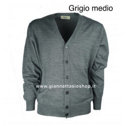 Cardigan con bottoni uomo misto lana Merinos made in italy