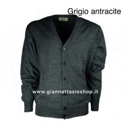 Cardigan con bottoni uomo misto lana Merinos made in italy