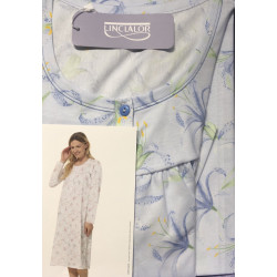 Camicia da notte manica lunga in 100% cotone Linclalor