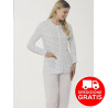 Pigiama aperto avanti 100% cotone Linclalor Donna