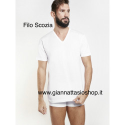 Maglia filo Scozia scollo a...