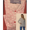 Pigiama aperto avanti in 100% cotone leggero Linclalor Donna