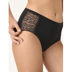 OFFERTA 2 Slip Midi in cotone organico con pizzo Donna Golden Lady