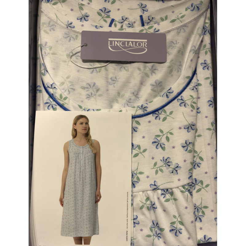 Camicia da notte Calibrata spalla larga in cotone 100% Linclalor Donna