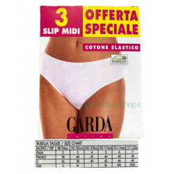 3 Slip Midi donna in morbido cotone elasticizzato Garda