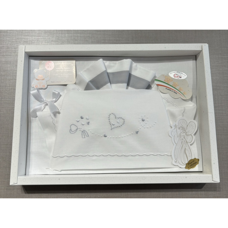 Completo in puro cotone Culla / Carrozzina neonata set 3 pezzi La Fatina