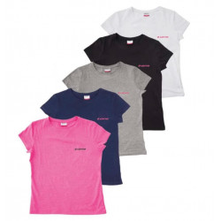 Maglia - T-Shirt in cotone tinta unita manica corta bambina e ragazza Lotto