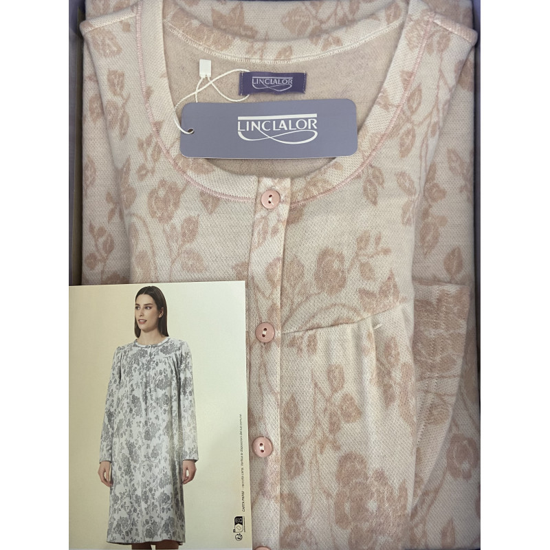 Camicia da notte in cotone felpato Linclalor